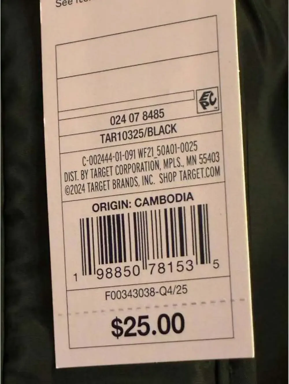 Target Black Backpack